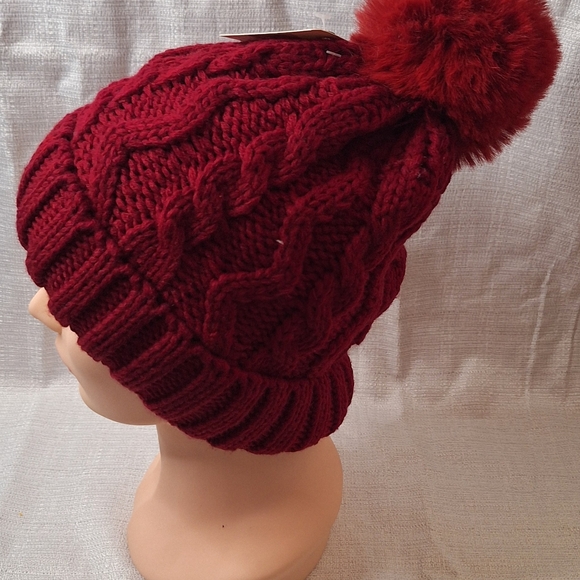 Women's  Wool Beanie Hat With Pompom Elegant Soft - Picture 2 of 16